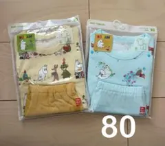 UNIQLO ムーミン 半袖 パジャマ 2点セット80