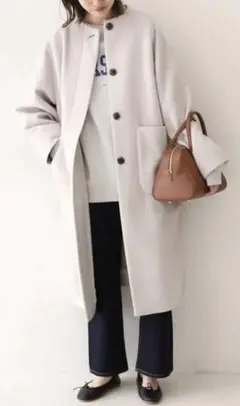 2025年最新】slobe iena ダブルクロスシャルム サドルショルダーコート