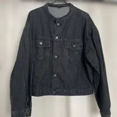 デニムジャケット ノーカラー