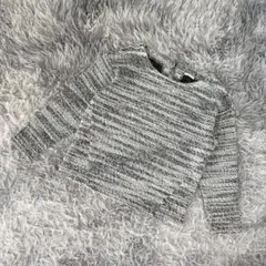 『GU』ジーユー　ミックスヤーンプルオーバー　長袖ニットセーター　クルーネック