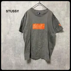 # 90's STUSSY USA グレー Tシャツ オレンジロゴ 半袖