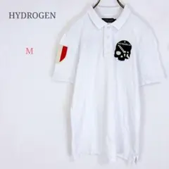 ◆ハイドロゲン【M】デザインポロシャツ スポーツ ゴルフ ドクロマークのサムネイル