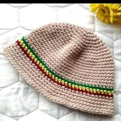 2 29 ラスタカラー　クラッシャーハット　クロシェハット　バケットハット