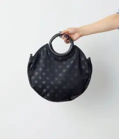 ear PAPILLONNER えんラウンドトートバッグ S ブラック