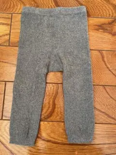 グレー リブ編み ベビーレギンス 75cm