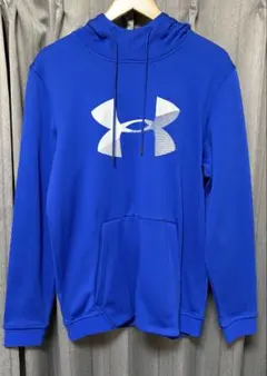 【美品】Under Armour ColdGear フード付きパーカー LG 青