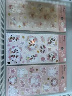 ディズニー デザインシール 3シートセット♡春……さくら