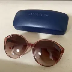 美品　LACOSTE サングラス ピンク系