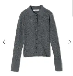 【MICA&DEAL(マイカ＆ディール)】 ポロニットカーディガン ブラック