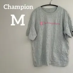 美品✨Champion【M】グレー Tシャツ 半袖 レディース チャンピオン