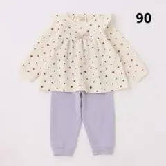 【新品未使用】petitmain キルト パジャマ 90
