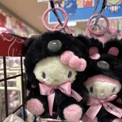 サンリオ まっくろあにまるず ハローキティ ぬいぐるみマスコット