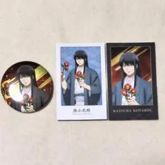 銀魂 ポップアップ 椿の花 カード 缶バッジ 桂小太郎