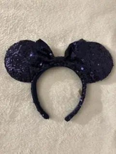 ディズニー カチューシャ スパンコール ネイビーのサムネイル