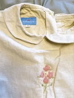 《シミあり》CYRILLUS お花刺繍ワンピース 10Aのサムネイル