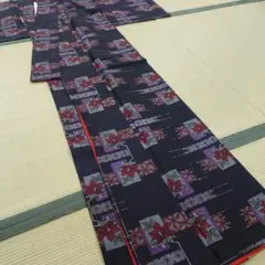 別誂大島紬アンサンブル正絹袷未使用しつけ付き創作品