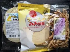 マルサカ のり塩&3種類のチーズ風味 煎餅チーズ風味みみせんべい フライみみ