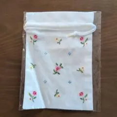 【未使用】刺繍入り小型巾着