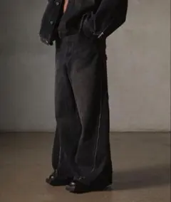 【GRANCY】ZipDesign Buggy DenimPants