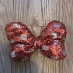 ミニーマウス スパンコールカチューシャ 赤