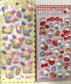 うさはなとハローキティのシールセット