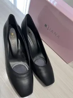 DIANA★ブラック スムース★ハイヒール・パンプス★24.5㎝★ダイアナ