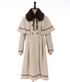 アクシーズファム　ファー襟付きケープロングコート