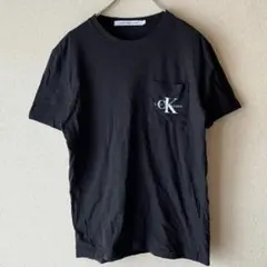 Calvin Klein Jeans 半袖Tシャツ　黒　ロゴプリント　L 良品のサムネイル