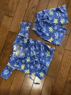 男の子 甚平 110 カブトムシ クワガタ 昆虫柄 紺 青 夏祭り 夕涼み会