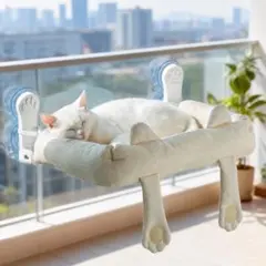 猫窓ベッド ねこベッド 猫ハンモック 折畳み式猫窓用ハンモック 吸盤式のサムネイル