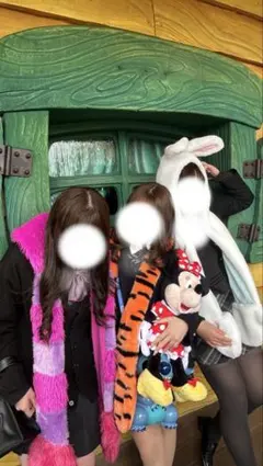 白うさぎ マフラーキャップ ファンキャップ