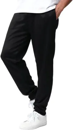 ジャージ メンズ 吸汗速乾 ドライ スポーツ トレーニング パンツ 黒 LL