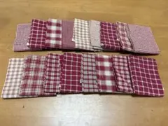 カットクロス　チェック（赤系）
