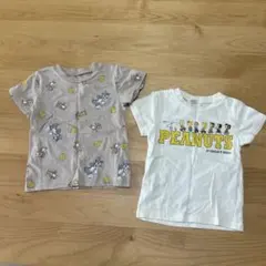 お*ん様 トムとジェリー 、PEANUTS、Tシャツ　2枚組 80cm