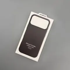 純正互換品　iPhone17promax用　レザーケース-　ブラック