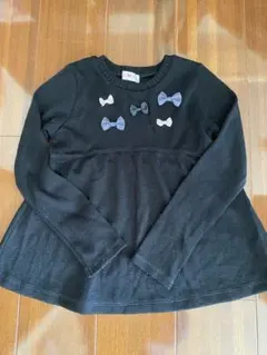 mezzo piano ブラックカットソー　 140