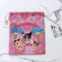 ダイソー サンリオ 日焼けキティ 巾着 クロミ マイメロ サマーバケーションのサムネイル