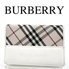 BURBERRY バーバリー カードケース ノバチェック レザー ホワイト