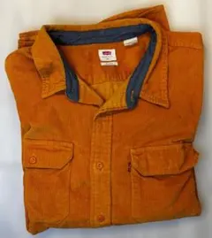 Levi's オレンジ コーデュロイ 長袖シャツ