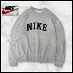 希少 90s 銀タグ NIKE ナイキ スウェット 刺繍 ビッグロゴ M