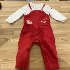 miki house 赤いロンパース 80cm