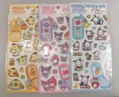サンリオ 平成はっぴーフォン 立体シール ステッカー 3点セット 正規品