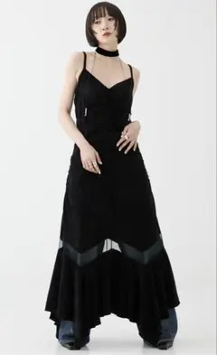 FETICO キャミワンピース 25SS】FETICO フェティコ / SHEER COMBINED SLIP DRESS