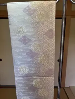 正絹 薄紫と金色の袋帯 フォーマル 良品