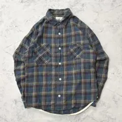 チェックネルシャツ 長袖 コットン Mサイズ 古着 y2k 00s カジュアル