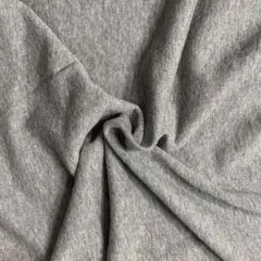 0217A　スエット生地　裏毛ニット　杢グレー　巾 195 cm X 100 c