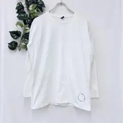 美品✨ ダンスキン 長袖 Tシャツ ホワイト コットン ロゴ 大きめ ゆったりのサムネイル