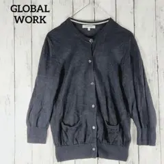 グローバルワーク【S】サマーニットカーディガン シアーニット トップス ブラウス