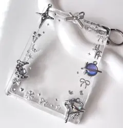 トレカケースデコ トレカキーホルダーデコ レジン y2k 星