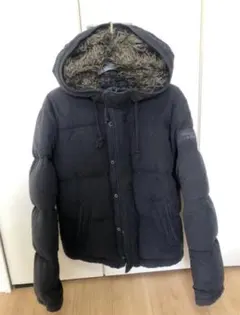 アバクロ　黒 ダウンジャケット ファー付きフード